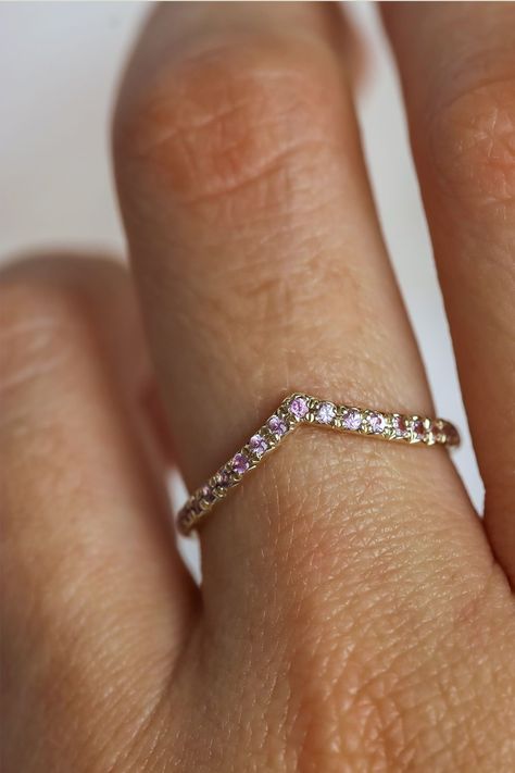 Everyday Ring Inspiration, Sapphire Ring Designs, V Shaped Ring, V Shape Ring, Purple Sapphire Ring, Unique Bridal Jewelry, Nature Inspired Engagement Ring, Ring Inspiration, Alternative Wedding Rings