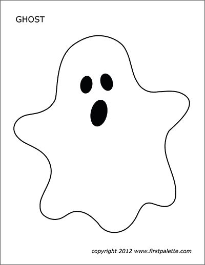 Ghosts | Free Printable Templates & Coloring Pages | FirstPalette.com Halloween Shapes Template, Halloween Ghost Coloring Pages, Free Ghost Template, Ghost Face Template Free Printable, Ghost Stencil Free Printable, Halloween Outline Templates, Ghost Coloring Pages Free Printable, Molde Fantasma Halloween, Free Ghost Printables