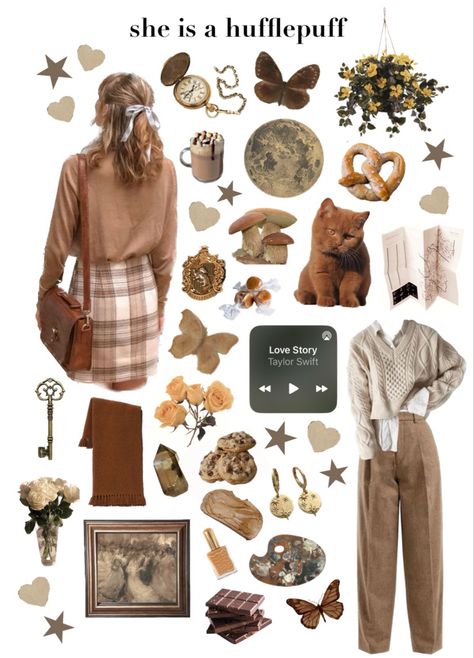 Hufflepuff Autumn Outfit, Hogwarts Aesthetic Outfits Hufflepuff, Huffle Puff Outfits, Hufflepuff Summer Outfit, Hufflepuff Academia Outfit, Hufflepuff Clothes Aesthetic, Harry Potter Outfit Ideas Hufflepuff, Cute Hufflepuff Outfits, Hogwarts Outfits Hufflepuff