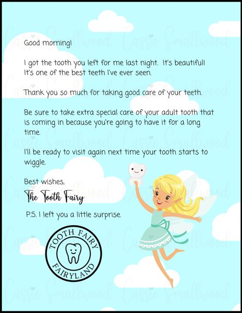 5 Insanely Cute Free Printable Tooth Fairy Letters ~ Cassie Smallwood Tooth Fairy Receipt Free Printable, Tooth Fairy Letter Template, Fairy Templates, Tooth Fairy Note, Losing Teeth, Tooth Fairy Receipt, Tooth Fairy Certificate, Tooth Fairy Letter, Letter Template Word