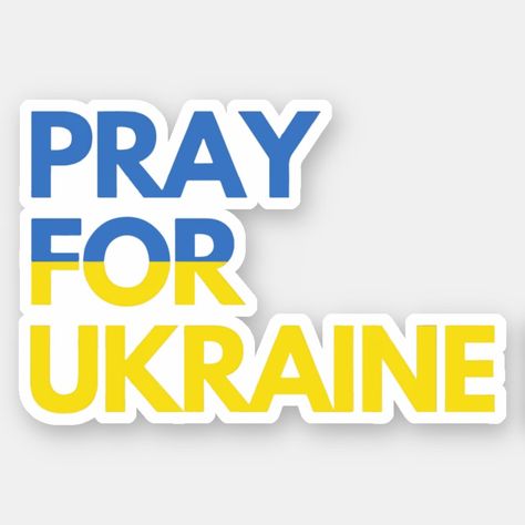 PRAY FOR UKRAINE STICKER Pray For Ukraine, Support Ukraine, Fathers Day Cards, Stand By Me, Sticker Labels, Sign Poster, Confetti, Water Bottles, Thank You Cards