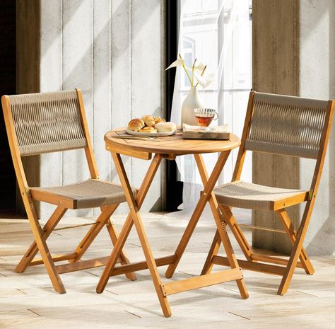 Outdoor Bistro, Bistro Table Outdoor, Outdoor Folding Chairs, Woven Chair, Outdoor Bistro Set, Outdoor Comfort, Wood Patio, Modern Chair, Folding Chairs