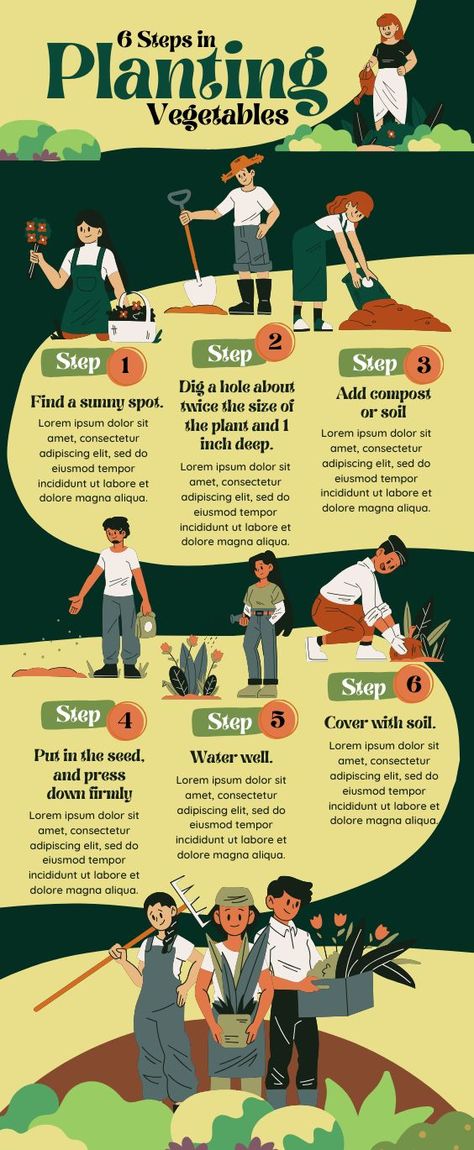 6 Steps in Planting Vegetables #plantcare #gardeningtips #gardenideas #zumayo #nature #plants #gardening #planting #indoorplants #indoorplantstips Lawn Service, Organic Mulch, Plant Seedlings, Blog Names, Soil Testing, Planting Vegetables, Online Entrepreneur, Plant Growth, Infographic Templates