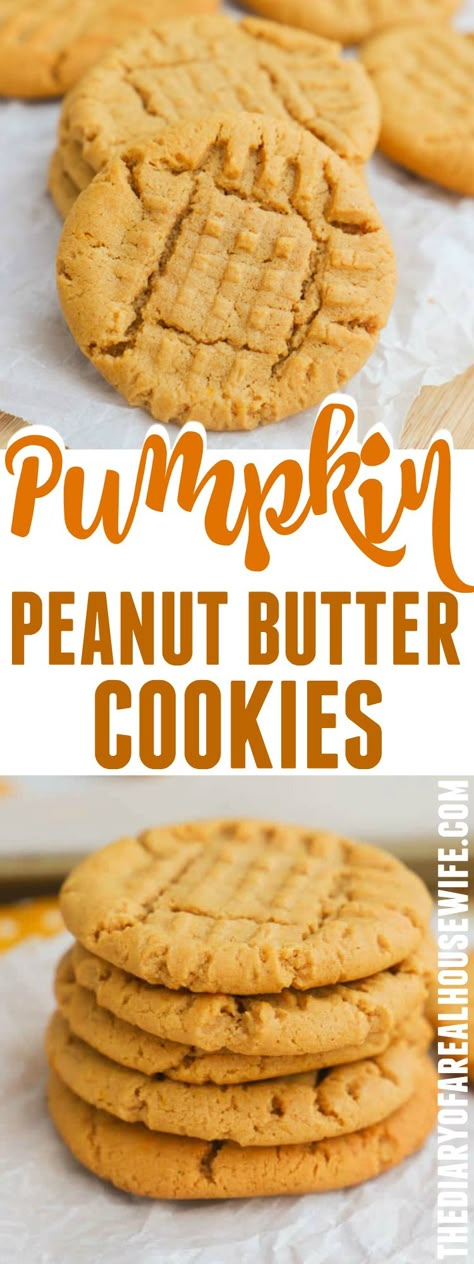 Pumpkin Peanut Butter Cookies, Fall Desserts Pumpkin, Pumpkin Peanut Butter, Fall Cookie Recipes, Pumpkin Cookie Recipe, Classic Peanut Butter Cookies, Peanut Butter Pumpkin, Pumpkin Pumpkin, Cookie Calories