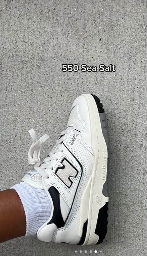 New Balance Retro Women, New Balance 550 White Marblehead, Womens Sneakers New Balance, Sea Salt New Balance 550, New Balance 550 Off White, Bew Balance Shoes, 550s New Balance, Old New Balance Shoes, Nee Balance 550 Outfit