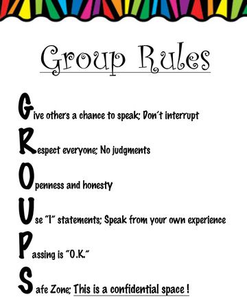 Social Work Worksheets, Support Group Activities, Group Activities For Adults, Group Counseling Activities, Group Therapy Activities, Group Rules, Counseling Worksheets, Social Emotional Activities, Mental Health Activities