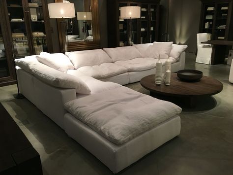 Small Comfortable Couch, Cloud Couch Restoration Hardware, Couch Sectionals, Restoration Hardware Cloud Sofa, Restoration Hardware Cloud Couch, Couches Living Room Comfy, Sectional Sofa Comfy, Modern Couch Sectional, Most Comfortable Couch