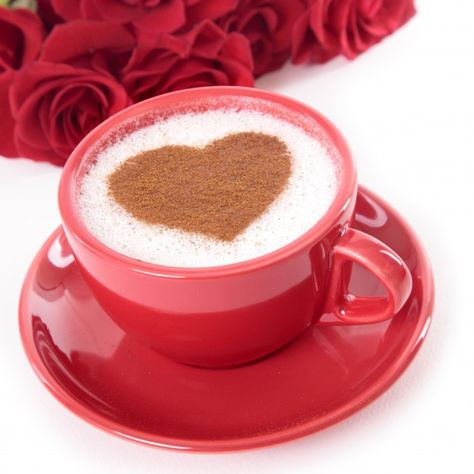 Coffee And Roses, Coffee Cup Images, Valentine Coffee, Pudding Ice Cream, Starbucks Valentines, Background Flower, Coffee Valentines, Coffee Images, Coffee Heart