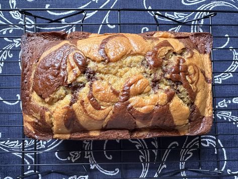 Peanut Butter & Chocolate Marble Loaf Cake Peanut Butter Marble Cake, Butter Loaf Cake, Peanut Butter Loaf, Chocolate Marble Loaf Cake, Marble Loaf Cake, Marble Loaf, Peanut Butter Nutella, Peanut Butter And Chocolate, Chocolate Dreams