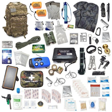 "Prepare for the unexpected with our Pre-Packed Emergency Survival Kit/Bug Out Bag for 2. With over 175 total pieces of disaster preparedness supplies, you'll have everything you need to face any crisis head-on. Use code Spring Sale for 10% off your first order of $50 or more! Click Here: https://tripletoutdoors.com/products/pre-packed-emergency-survival-kit-bug-out-bag-for-2-over-175-total-pieces-of-disaster-preparedness-supplies-for-hurricanes-floods-earth-quakes-other-disasters-camo Fr... Emergency Preparedness Food Storage, Emergency Preparedness Food, Be Proactive, Emergency Survival Kit, Bug Out Bag, Disaster Preparedness, Kit Bag, Emergency Kit, The Unexpected