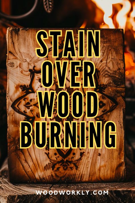 Learn how to stain over wood burning with expert techniques from Woodworkly. Enhance the beauty of your woodwork with this versatile method! #WoodBurning #StainingTechniques Torching Wood Diy, Staining Techniques Wood, Wood Staining Techniques Diy, Burn Wood With Torch, Burning Wood With Torch, Burned Wood Finish Diy, Burnt Wood Projects, Torching Wood, Woodburning Jewelry