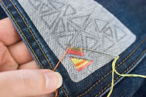 A Guide for Hand Embroidery on Denim Haft Vintage, Denim Embroidery, Diy Broderie, Sew Ins, 자수 디자인, Hand Embroidery Stitches, Hand Embroidery Patterns, Embroidery Inspiration, Embroidery Tutorials