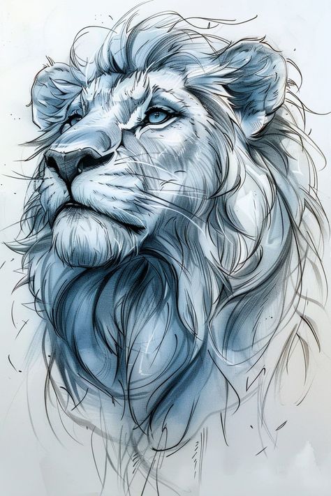 Cute and Easy Doodles to Draw - Simple Drawing Ideas - Puqqu Animal Portraits Art Drawings, Lion Sketch Pencil, Animal Mandala Artworks, How To Draw Lion, Lion Drawing Reference, Leopard Drawing Easy, How To Draw A Lion, Simple Lion Drawing, Lion Art Drawing