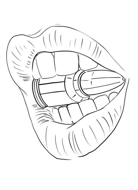 Line Work Stencil, Outline Lips, Christus Tattoo, Art Lips, Stencil Outline, Cool Tattoo Drawings, Adult Coloring Books Printables, Tattoo Outline Drawing, Cool Tattoo