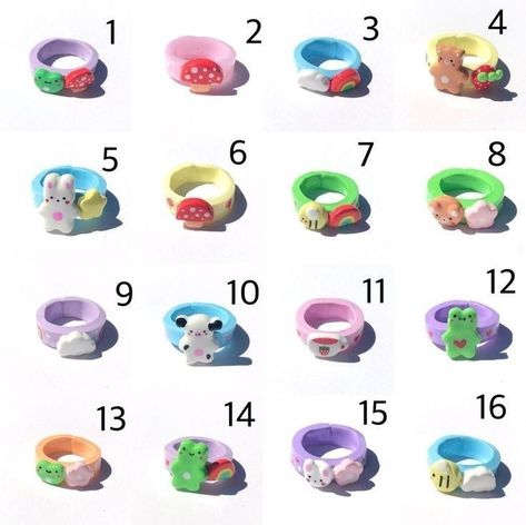 aesthetic clay rings Fimo Ring, Diy Clay Rings, Aesthetic Clay, Polymer Clay Ring, Clay Rings, Diy Air Dry Clay, ดินปั้น Polymer Clay, Clay Diy Projects, Tanah Liat