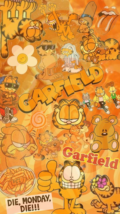 #garfield Wallpaper Backgrounds Garfield, Garfield Iphone Wallpaper, Garfield Thanksgiving Wallpaper, Garfield Wallpaper Ipad, Goth Garfield, Fall Garfield, Garfield Wallpaper Iphone, Garfield Pfp, Garfield Aesthetic