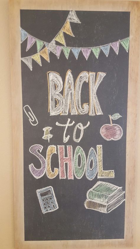 Restaurant Chalkboard Ideas, School Chalkboard Art, Chalk Wall Art, Chalkboard Crafts, Chalkboard Art Diy, Back To School Chalkboard, Chalkboard Art Quotes, Chalkboard Wall Art, Chalkboard Doodles