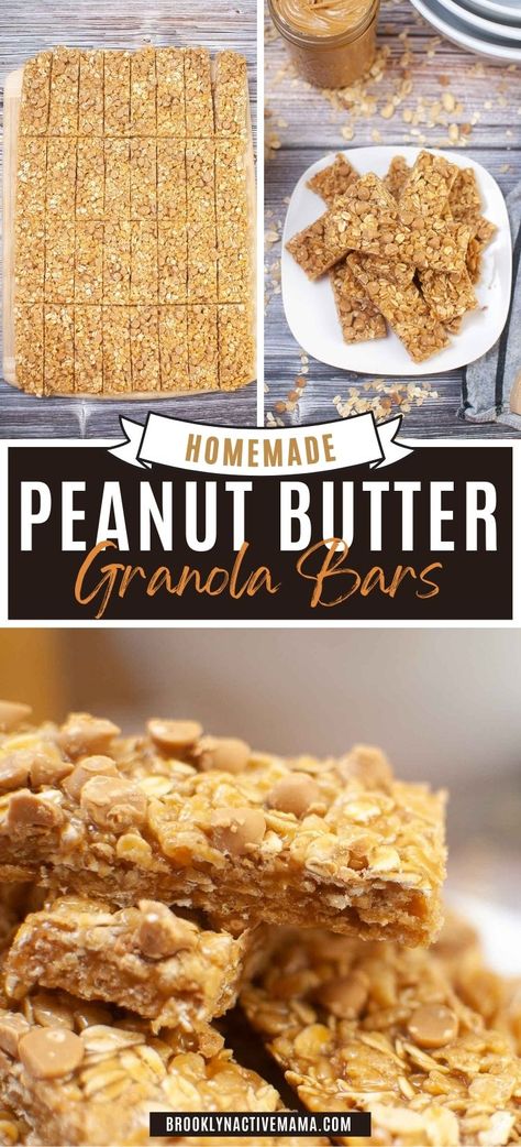 Home Made Granola Bars, Homemade Peanut Butter Granola Bars, Vanilla Granola Recipe, Peanut Butter Granola Bars, Homemade Granola Bar Recipe, Vanilla Granola, Gooey Chocolate Chip Cookies, Healthy Granola Bars, Granola Recipe Bars