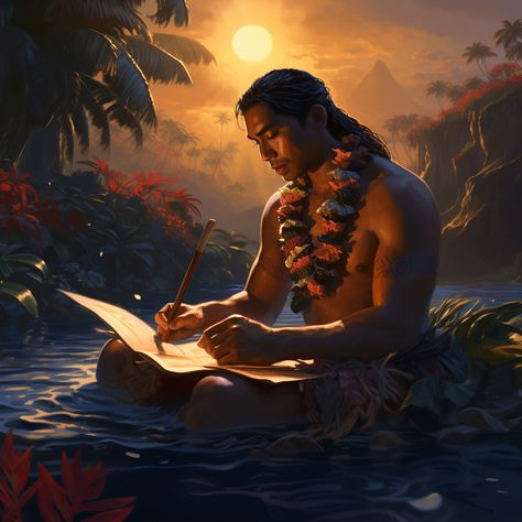 Samoan Artwork, Samoan Art, Polynesian Men, Hawaiian Men, Polynesian Art, Polynesian Designs, Art Tropical, Pose References, French Polynesia