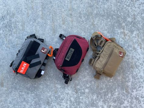 Trio of chest pack options Construction Minecraft, Everyday Carry Bag, Chest Pack, Chest Rig, Edc Gear, Small Containers, Quick Release Buckle, Search And Rescue, First Aid Kit