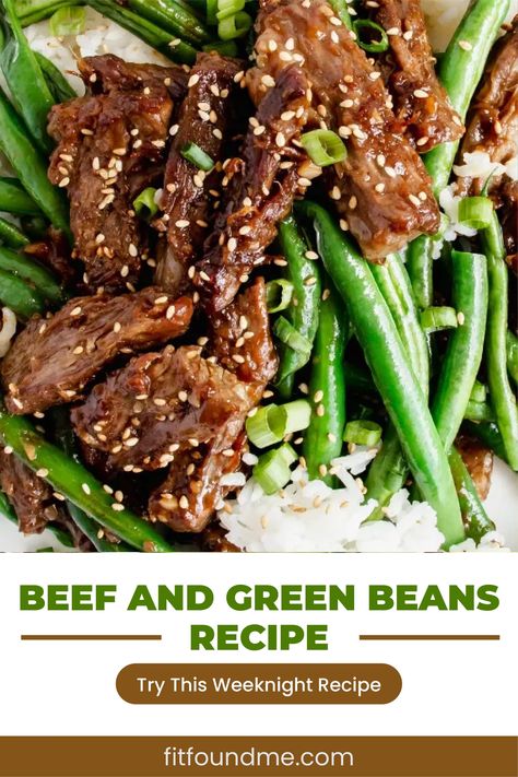 You’ll forget all about take-out with this mouthwatering stir-fry Beef and Green Beans with Ginger Sauce. Juicy, seasoned steak is coated with a savory homemade sauce made right in your own kitchen in just 30 minutes. It’s the perfect quick meal on busy weeknights that will quickly become a family favorite. This super easy beef and green beans recipe is a classic stir-fry dish that requires a few ingredients, but it comes together in a matter of minutes and cooks up quickly. Tap the pin to try! Beef And Green Beans Recipe, Beef And Green Beans, Steak And Green Beans, Seasoned Steak, Recipe With Ginger, Steak And Rice, Ginger Beef, Green Beans Recipe, Asian Beef