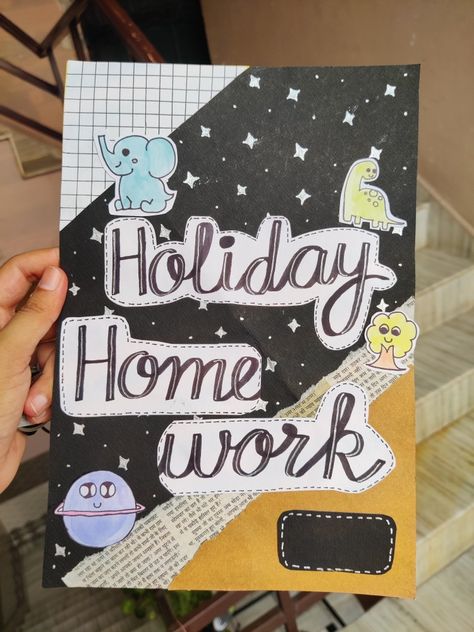 Holiday Homework Cover page Diwali Holiday Homework Front Page, Diwali Homework Front Page Decoration, Diwali Homework, Holiday Homework Ideas, Holiday Homework Cover Page, Homework Cover Page, Diwali Holiday, Holiday Homework, Front Page Design