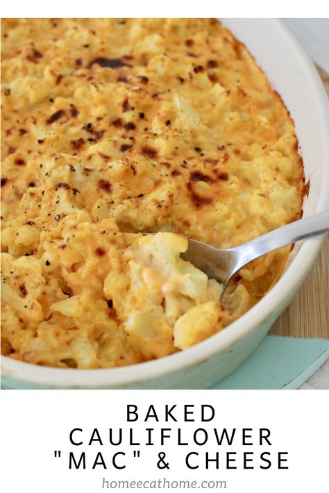 Califlower Recipes Mac And Cheese, Healthy Mac And Cheese Clean Eating, Low Calorie Cauliflower Mac And Cheese, Roasted Cauliflower Mac And Cheese, Cauliflower Meal Recipes, Coliflower Mac And Cheese Healthy, Keto No Cheese Recipes, Low Carb Bakes, Cauliflower Mac Cheese Recipes