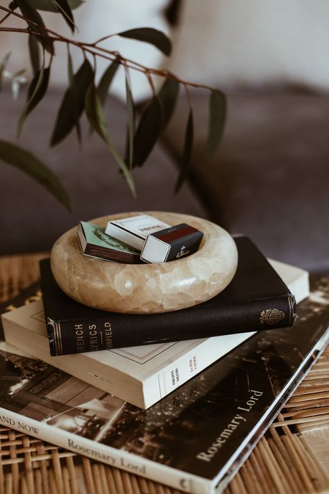 Ashtray Photography, Stone Ashtray, Accessories Guide, Simple Home Decor, Joinery Details, Cozy Spaces, Whimsical Home, Rustic Glam, Coffee Table Styling