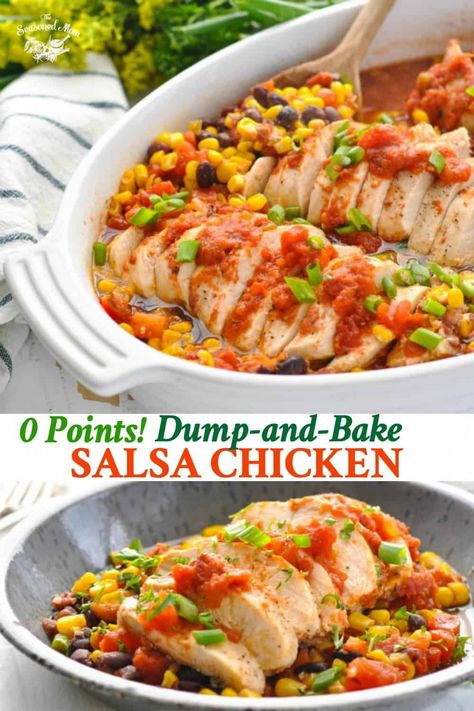 Easy Salsa Chicken, Plats Weight Watchers, Weight Watchers Meal Plans, Weight Watchers Recipes Desserts, Weight Watchers Chicken, Easy Salsa, Ww Freestyle, Salsa Chicken, Weight Watcher Dinners