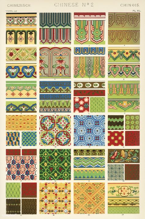 Grammar Of Ornament, Chinese Ornament, Owen Jones, Motifs Textiles, Classic Art Prints, Graphic Design Books, Celtic Art, Chinese Patterns, Pattern Illustration