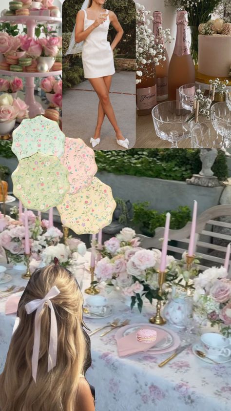 Bridal Shower Inspo, Light Pink Wedding, Garden Bridal Showers, Bachelorette Themes, Birthday Brunch, July Wedding, Pink Bridal Shower, Garden Theme, Pink Accents