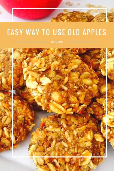 EASY WAY TO USE OLD OR NOT-SO-GREAT APPLES Use Old Apples, Leftover Apples Recipes, Leftover Apples, Apple Pie Cookies, Apple Recipes Easy, Pie Cookies, Apple Cookies, Healthy Vegan Snacks, Cooked Apples