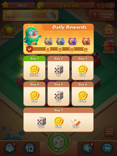 Puzzle Game Ui, Card Ui, Daily Puzzle, Coin Store, Daily Rewards, Farm Games, Game Mobile, Instagram Background, Game Props