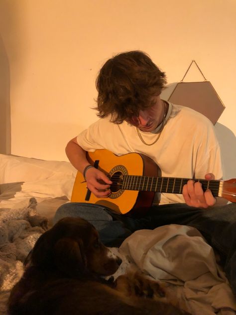 Guy Guitar Aesthetic, Guy Playing Acoustic Guitar, Folk Pop Aesthetic, Music Man Aesthetic, Music Boyfriend Aesthetic, Boy Playing Guitar Aesthetic, Playing The Guitar Aesthetic, Male Guitarist Aesthetic, Guitar Boyfriend Aesthetic