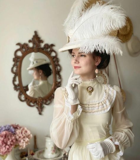 Woman-Dresses-19th-Century-Fashion-Vintage-Clothes-Mila-Povoroznyuk-Your-Sunny-Flowers 19th Century Dress, 19th Century Women, Vintage Attire, Medieval Festival, Unusual Clothes, 19th Century Clothing, Century Dress, Woman Dresses, 20th Century Fashion