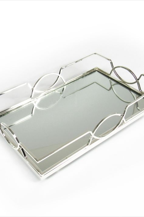 Seserahan Hantaran, Modern Tray, Mirror Rectangle, Cakes Decor, Kitchen Decor Collections, Ramadan Collection, Elegant Tray, Art Deco Metal, Makeup Tray