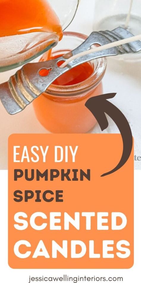 Make your home smell like Fall with this easy pumpkin spice scented candle tutorial! Pumpkin Spice Candles Diy, Diy Candles Fall Scented, Homemade Fall Scented Candles Pumpkin Spice Soy Candle Diy Fall Scented Candles Diy, Diy Fall Candles Essential Oils, Diy Fall Scented Soy Candles Diy Fall Scented Candles, Homemade Fall Candles, Soy Candle Diy, Diy Fall Candles, Scented Candles Diy, Home Smell Like Fall, Diy Pumpkin Candle, Homemade Candle Recipes, Smell Like Fall