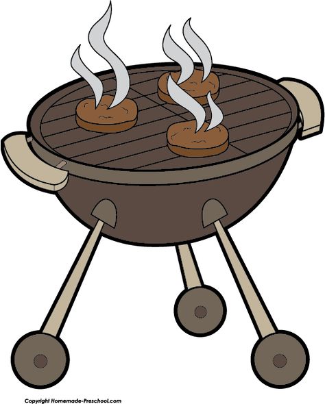 Bbq Drawing, Grill Clipart, Bbq Clipart, Picnic Clipart, How To Cook Hamburgers, Cooking Clipart, Patriotic Crafts Diy, Camping Clipart, Camp Food