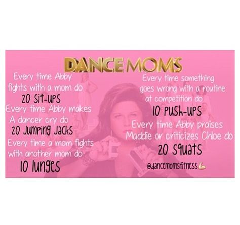 Dance Moms workout! The best you can get! Tv Workout Challenge, Dance Moms Workout, Tv Show Workouts, Movie Workouts, Teen Workout Plan, Dancing Workout, Tv Workouts, Abs Workout At Home, Workout Dance