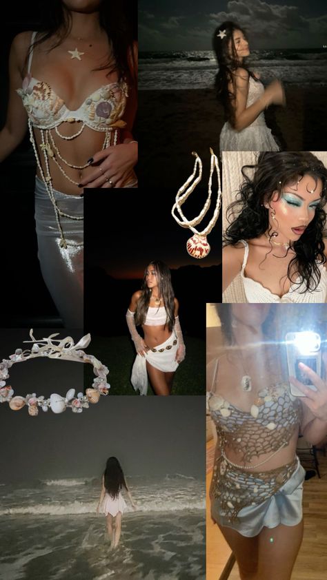 Sparkly siren halloween costume #sirenhalloween #sirencostume #halloweenaesthetic #halloweencostume #halloweencostumeinspo #mermaidcore #mermaidaesthetic #mermaidcostume Siren Mythical Creatures, Gold Mermaid Costume, Mermaid Siren Halloween Costume, Mermaid College Costume, Pirate And Siren Costume, Siren Costume Aesthetic, Diy Siren Costume, Siren Outfit Halloween, Siren Costume Ideas