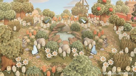 Animal Crossing Rock Garden, Acnh Elegant, Acnh Tips, Pond Animals, Dream Address, Acnh Inspiration, Games Aesthetic, Acnh Cottagecore, Forest Core