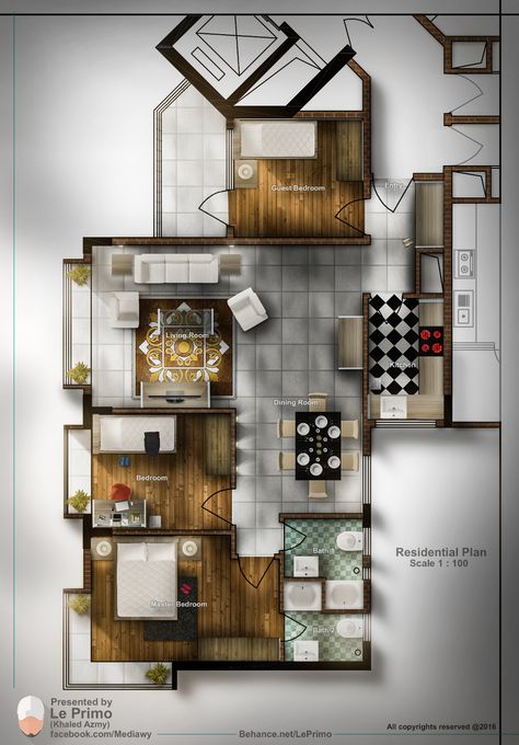 Plan Photoshop, Interior Architecture Sketch, Plan Rendering, Rendered Floor Plan, Interior Design Layout, Architecture Drawing Plan, Interior Design Renderings, Interior Design Plan, Interior Design Drawings