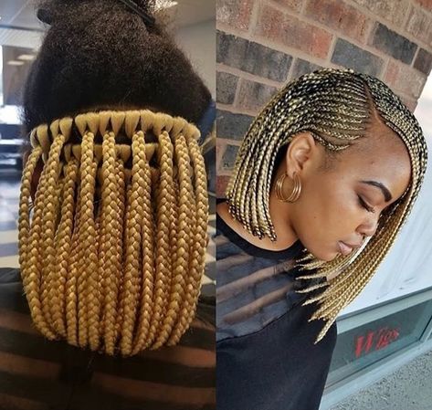 Bob Box Braids Styles, Bob Braids Hairstyles, Bob Braids, Pelo Afro, Crochet Braids Hairstyles, Box Braids Styling, African Braids Hairstyles, Cornrows Braids, African Braids