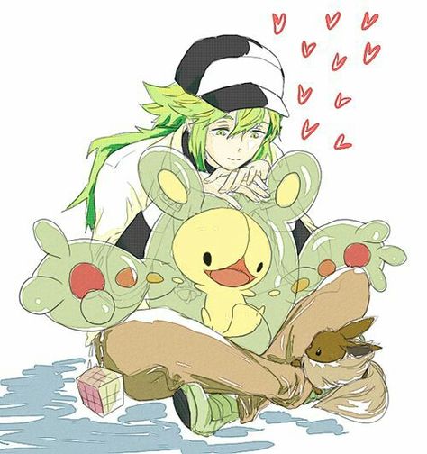 Natural Harmonia Gropius from Pokémon Natural Harmonia Gropius, White Pokemon, N Pokemon, Pokémon Team, Pokémon Fanart, Pokémon White, Pokemon Platinum, Rare Pokemon Cards, Pokémon Trainers