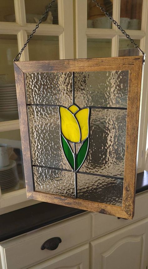 Stained Glass In Picture Frame, Fish Board, Stained Glass Frames, Diy Stained Glass Window, Hanging Stained Glass, Mosaic Tile Art, Stained Glass Decor, Glass Art Projects, Stained Glass Window Hanging