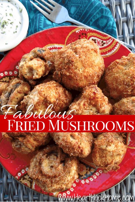 Fried Mushroom Recipes, Breaded Mushrooms, Mushroom Side Dishes, Deep Fried Recipes, Mushroom Recipes Healthy, Frugal Recipes, Mushroom Dish, Fried Mushrooms, Quick Food