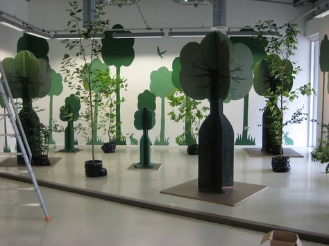 Forest installation | Flickr - Photo Sharing! Forest Installation, Modern Wedding Decor, Museum Displays, Interactive Installation, Exhibition Stand Design, Exhibition Display, Exhibition Booth, Forest Art, Exhibition Space