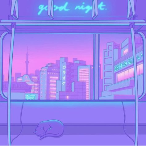 not mine City Theme, Vaporwave Wallpaper, Purple Neon, Vaporwave Art, Cute Pastel Wallpaper, Vaporwave Aesthetic, Subway Art, Lukisan Cat Air, Ukiyo E