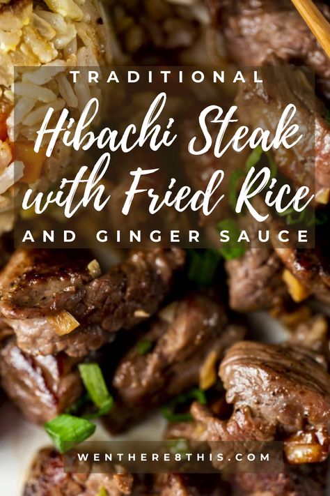 Japanese Stir Fry Hibachi, Steak Hibachi Burrito, Air Fryer Hibachi Steak, Steak Fried Rice On Blackstone, Hibachi Beef Recipes, Hibachi Steak And Rice, Steak Hibachi Recipe Easy, Black Stone Hibachi Recipes, Ginger Sauce Hibachi