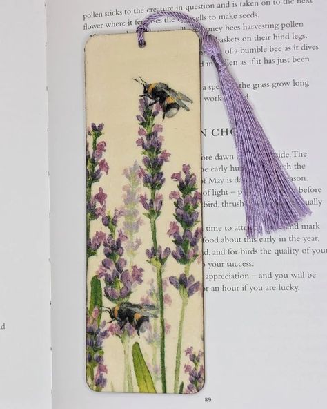 Happy Wednesday everyone 🙂. The bees are just loving the lavender at the moment so I thought I would share my wooden bookmark with pretty lavender and busy buzzy bees 🐝. Available in my little Crafty Nature shop if you fancy a peek the links in my bio Have a lovely day 💜 #bees #folksy #beelover #decoupage #woodenbookmark #handmadewithlove #supporthandmadebusiness #britishcraft #inspiredbynature #decoupageart #shopsmalluk #handmadegiftideas Lavender Bookmark, Bee Bookmark, Happy Wednesday Everyone, Bee Lover Gifts, Buzzy Bee, Lavender Gifts, Inspiration Painting, Have A Lovely Day, Flower Bookmark